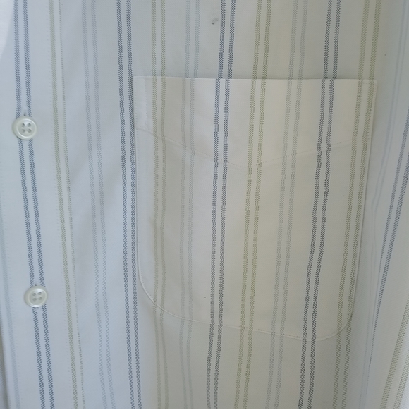 LL Bean 17.5 34 Mens Creme Casual Dress Shirt. O10G5 - Picture 3 of 8